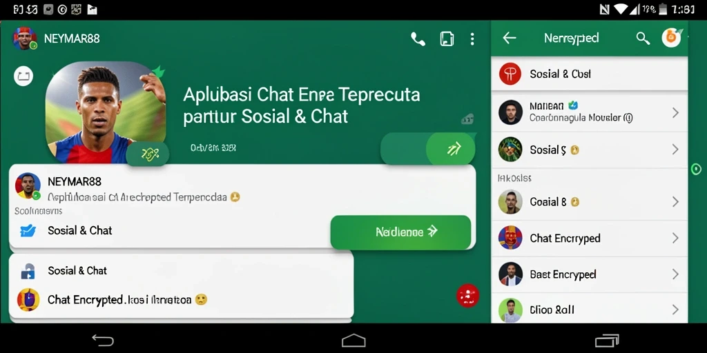 Antarmuka utama NEYMAR88 yang menunjukkan fitur Chat Encrypted.