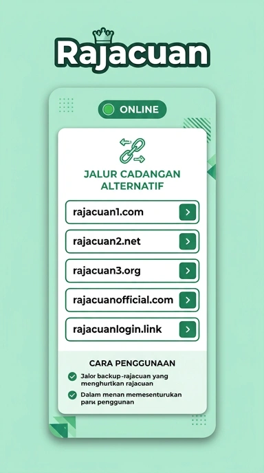 Tampilan link alternatif rajacuan